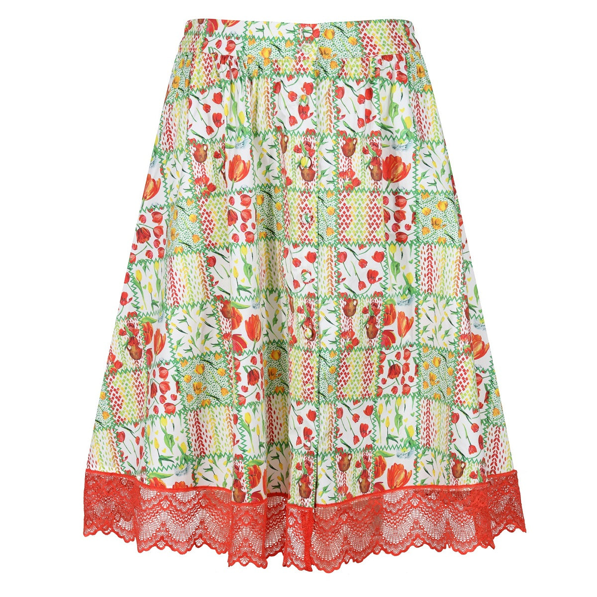 Womens-Elasticated-Waist-Skirt-With-Pockets