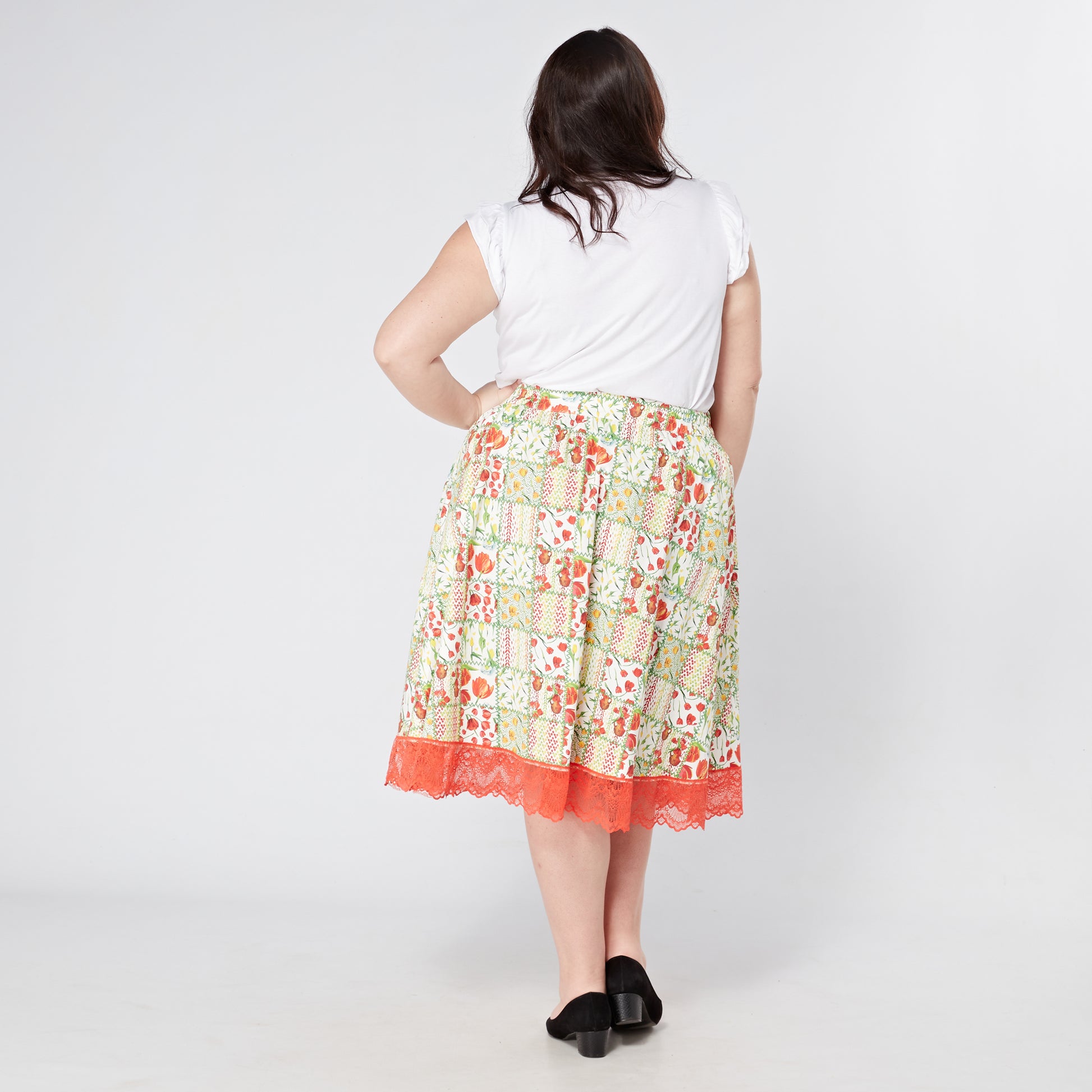 Womens-Elasticated-Waist-Skirt-With-Pockets