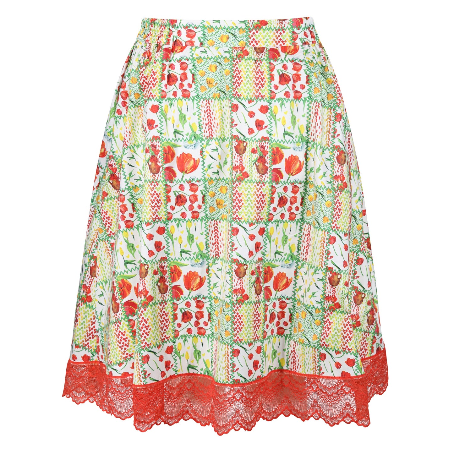 Womens-Elasticated-Waist-Skirt-With-Pockets