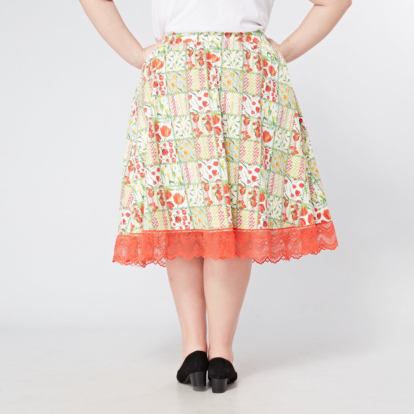 Womens-Elasticated-Waist-Skirt-With-Pockets